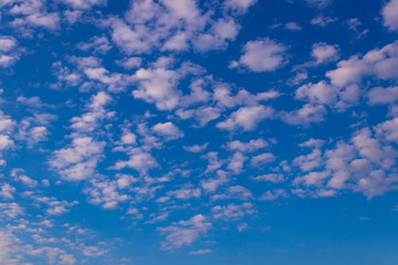 Sunny clouds on a summer day. Bright sunny day.