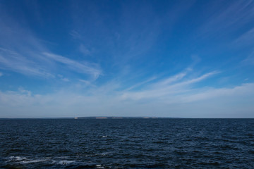Fototapeta premium beautiful background. lake and blue sky