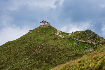Old refuge in South Tyrol, Helm hut