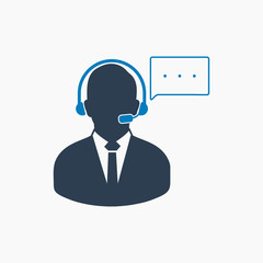 Customer operator  icon. Flat style vector EPS.
