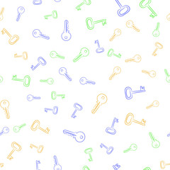 Seamless vector pattern with Keys. Texture for textile, wallpaper and backdrop