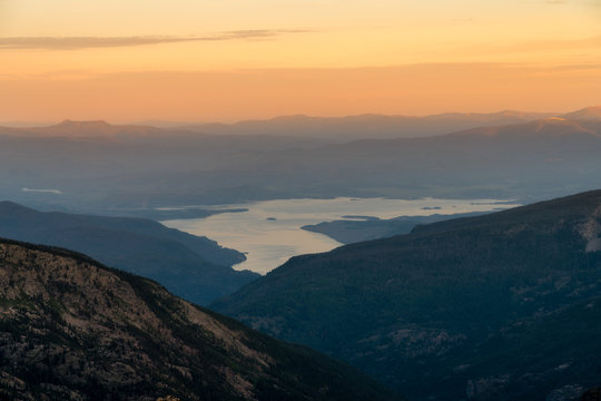 Sunrise on Lake Granby, Colorado