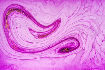  Abstract artwork- marbled effect. Pigment water background. Liquid acrylic- color blot