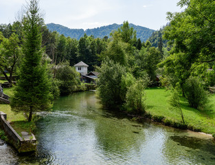 Fototapeta premium Traditional old water mill on the Radovna river.
