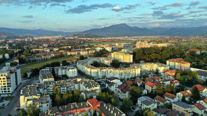 Naklejka premium City panorama from Air