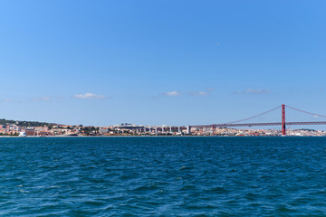 Bridge April 25-de Abril, connecting Lisbon 