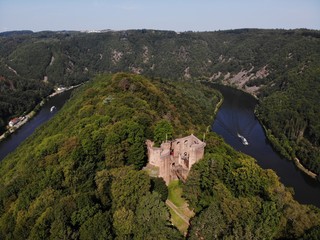 Burg Montclair/Saar, Flugbild