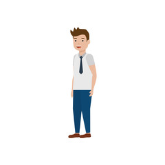 Isolated boy cartoon design