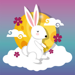 rabbit happy moon festival image