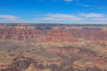 Beautiful landscape view of canyons from South Rim, Grand Canyon National Park, USA
