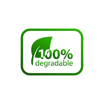 Biodegradable recyclable plastic free package icon. vector illustration