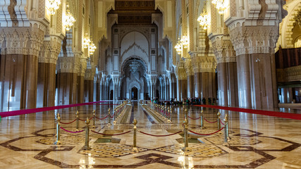 Inside Hassan II Mosque