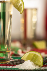 detail of tequila shot