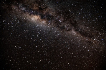 Fototapeta na wymiar View of the Night Sky on Santa Cruz Trek in Huscaran National Park in the Cordillera Blanca in Northern Peru 