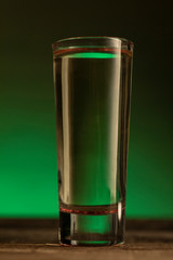 detail of tequila shot