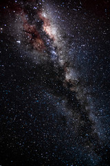 View of the Night Sky on Santa Cruz Trek in Huscaran National Park in the Cordillera Blanca in Northern Peru 