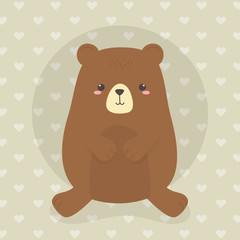 cute bear teddy wild character