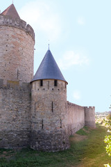 Fototapeta na wymiar Carcassonne medieval castle in France