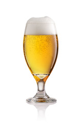 Beer glass isolated on white background