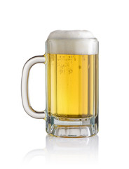 Beer glass isolated on white background