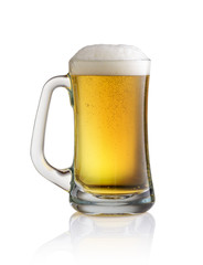 Beer glass isolated on white background