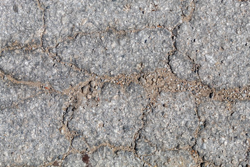 Old Weathered Cracked Grayish Asphalt Texture