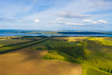 landscape at the confluence of the Volga and Kama rivers