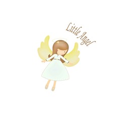 Little angel icon on a white background, vector