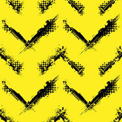 Black grunge square frame corner with race elements isolated on yellow background