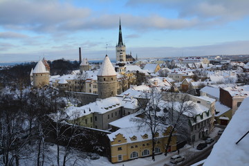 Vieille Ville Tallinn Estonie Hiver