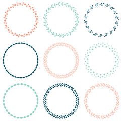 Set of hand drawn logo templates