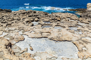 The stony coast of Gozo