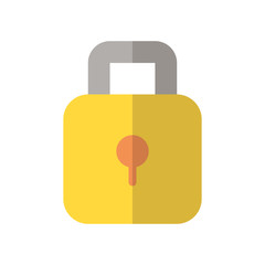 Isolated padlock vector design