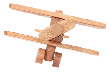 Airplane old wooden toy vintage retro plane