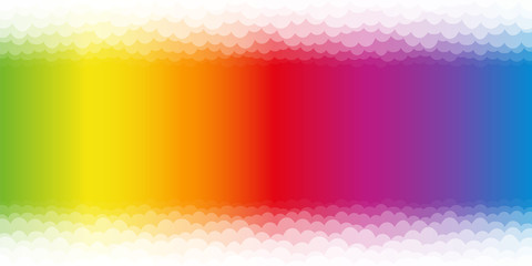 Rainbow colored background, funny colorful bubble bath pattern. Spectral colors, landscape format, vector illustration.