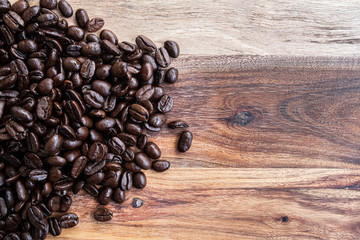 Coffee Beans on Wood Counter
