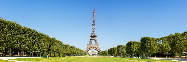Fotobehang Eiffeltoren Parijs Eiffeltoren panorama Frankrijk panoramisch uitzicht reizen