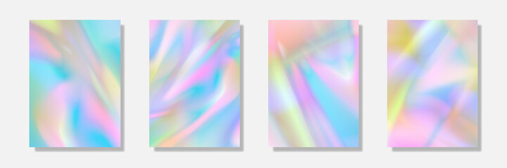 holographic pastel cover for pattern,website and design