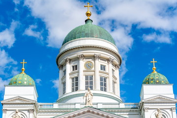 Fototapeta na wymiar Helsinki Cathedral dome in Finland