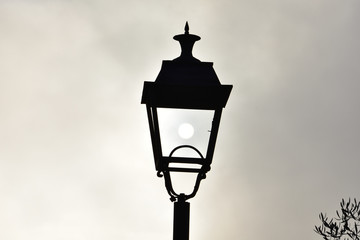 Fototapeta na wymiar lamppost with natural light