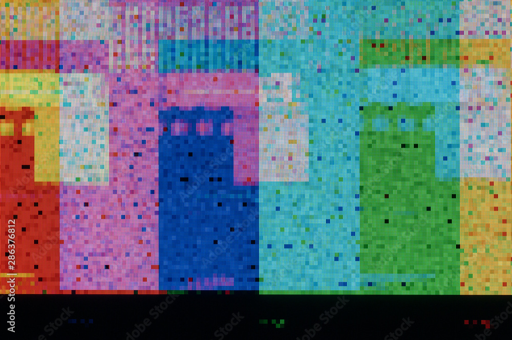 Poster pixel pattern of a digital glitch / abstract background, pattern of a digital glitch.