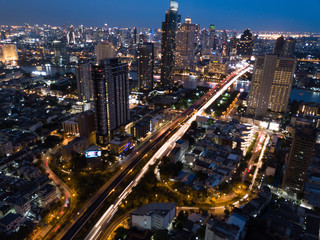 Bangkok Trident from above in downtown Bangkok, Thailand