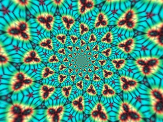 Colorful digital graphic kaleidoscope symmetry mandala style in laser light trial pattern, Tie Dye , spiderweb art abstract background for art projects, banner, business,   card, 3D, template