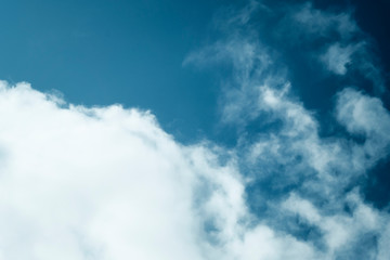Sky clouds cirrus clouds on a blue background