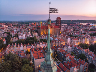 Gdansk St. Marys Cathedral at evening