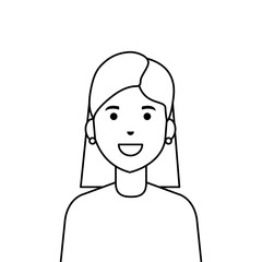 Isolated avatar woman vector design