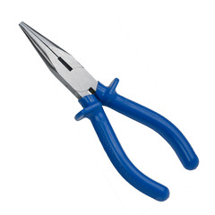 Blue plier isolated on white background, hand tool