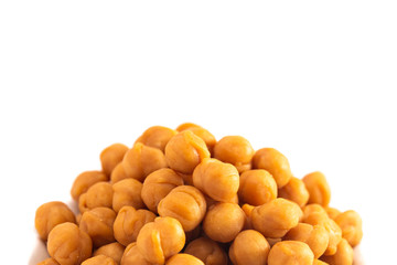 Caramel Bits Used for Baking on a White Background