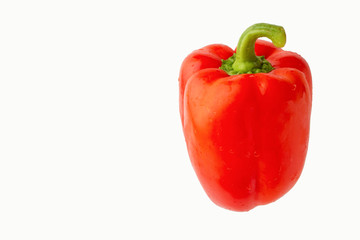 red bell pepper or paprika isolated on a white background, for design