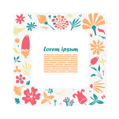 creative fashionable greeting card design template with floral elements © whitehoune